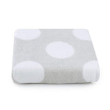 Bubba Blue Grey Polka Dots Velour Bath Towel 105786