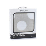 Bubba Blue Grey Polka Dots Velour Bath Towel 105786
