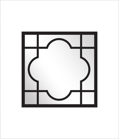 Window Style Mirror - Black Square 75cm x 75cm