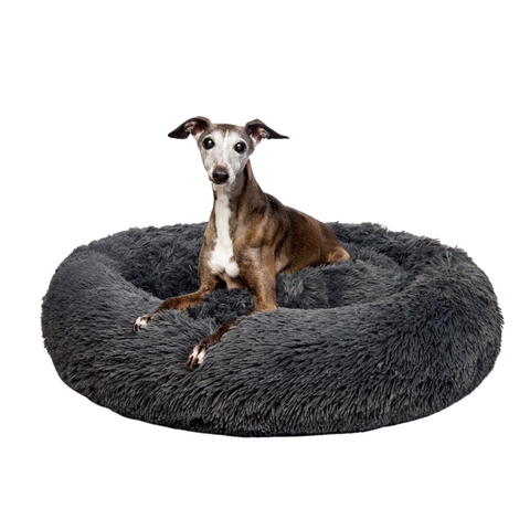 Fur King "Aussie" Calming Dog Bed - Medium - Grey - 80 cm