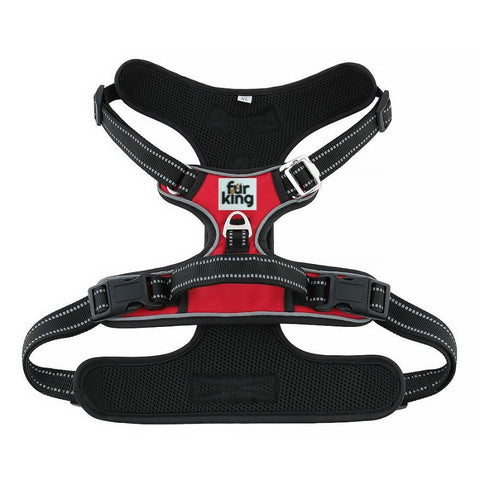 Fur King Ultimate No Pull Dog Harness - Large - Red