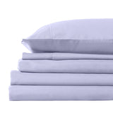 Royal Comfort 2000TC 3 Piece Fitted Sheet and Pillowcase Set Bamboo Cooling - Queen - Lilac Grey