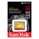 SanDisk 32GB Extreme CompactFlash Card with (write) 85MB/s and (Read)120MB/s - SDCFXSB-032G