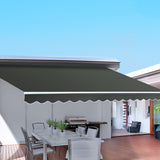 Instahut Folding Arm Awning Outdoor Awning Canopy Retractable 5Mx2.5M Grey