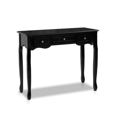 Artiss Hallway Console Table Hall Side Dressing Entry Display 3 Drawers Black