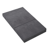 Giselle Bedding Double Size Folding Foam Mattress Portable Bed Mat Velvet Dark Grey
