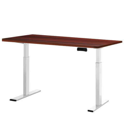 Artiss Standing Desk Electric Height Adjustable Sit Stand Desks White Walnut