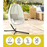Gardeon Outdoor Furniture Egg Hammock Porch Hanging Pod Swing Chair with Stand