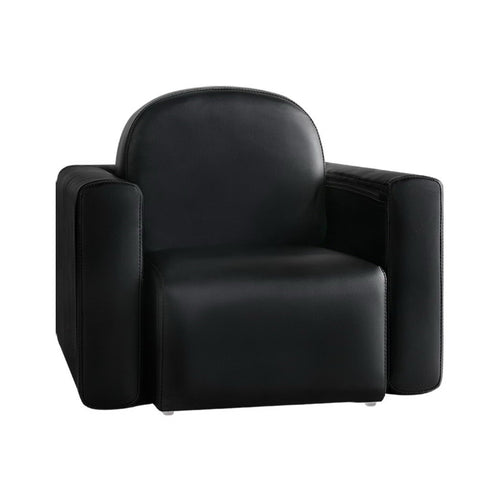 Keezi Kids Sofa Armchair Black PU Leather Convertible Chair Table Couch Children