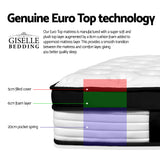 Giselle Bedding Devon Euro Top Pocket Spring Mattress 31cm Thick – Double