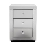 Artiss Mirrored Bedside table Drawers Furniture Mirror Glass Presia Smoky Grey