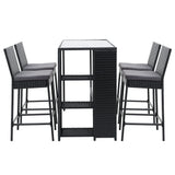 Gardeon Outdoor Bar Set Table Stools Furniture Dining Chairs Wicker Patio Garden