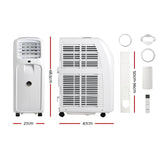 Devanti Portable Air Conditioner Cooling Mobile Fan Cooler Remote Window Kit White 2050W