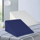 Giselle Bedding 2X Memory Foam Wedge Pillow Neck Back Support with Cover Waterproof White Blue