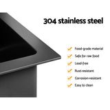Cefito 77cm x 45cm Stainless Steel Kitchen Sink Under/Top/Flush Mount Black