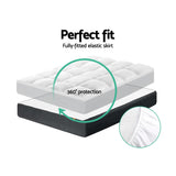 Giselle Queen Mattress Topper Pillowtop 1000GSM Microfibre Filling Protector