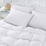Royal Comfort 2000TC 6 Piece Bamboo Sheet & Quilt Cover Set Cooling Breathable - King - White