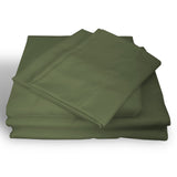 Royal Comfort 1000TC Hotel Grade Bamboo Cotton Sheets Pillowcases Set Ultrasoft - King - Olive