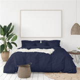 Balmain 1000 Thread Count Hotel Grade Bamboo Cotton Quilt Cover Pillowcases Set - Queen - Royal Blue