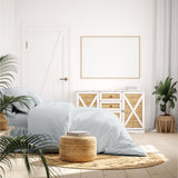 Balmain 1000 Thread Count Hotel Grade Bamboo Cotton Quilt Cover Pillowcases Set - Queen - Cool Grey