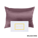 Royal Comfort Pure Silk Pillow Case 100% Mulberry Silk Hypoallergenic Pillowcase - Malaga Wine