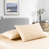 Casa Decor 2000 Thread Count Bamboo Cooling Sheet Set Ultra Soft Bedding - Single - Oatmeal