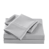 Casa Decor 2000 Thread Count Bamboo Cooling Sheet Set Ultra Soft Bedding - Queen - Stonewash Grey