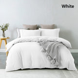 Royal Comfort Vintage Washed 100% Cotton Quilt Cover Set Bedding Ultra Soft - Single - White