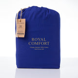 Royal Comfort Vintage Washed 100% Cotton Quilt Cover Set Bedding Ultra Soft - Single - Royal Blue