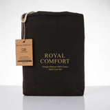 Royal Comfort Vintage Washed 100% Cotton Quilt Cover Set Bedding Ultra Soft - King - Charcoal