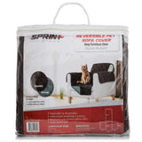 Sprint Industries Reversible Slipover Pet Couch Sofa Cover Protector Armchair - Single Chair - Chocolate  Charcoal