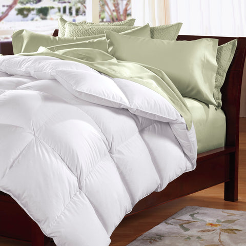 500GSM Soft Goose Feather Down Quilt Duvet  95% Feather 5% Down All-Seasons - King - White