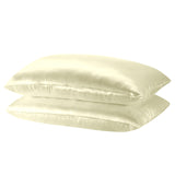 Royal Comfort Mulberry Soft Silk Hypoallergenic Pillowcase Twin Pack 51 x 76cm - Ivory