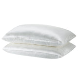 Royal Comfort Mulberry Soft Silk Hypoallergenic Pillowcase Twin Pack 51 x 76cm - Silver