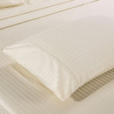 Kensington 1200 Thread Count 100% Egyptian Cotton Sheet Set Stripe Hotel Grade - Queen - Sand