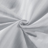 Kensington 1200 Thread Count 100% Egyptian Cotton Sheet Set Stripe Hotel Grade - Queen - Silver