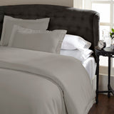 Ddecor Home 1000 Thread Count Quilt Cover Set Cotton Blend Classic Hotel Style - Queen - Silver