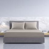 Royal Comfort 1000TC Hotel Grade Bamboo Cotton Sheets Pillowcases Set Ultrasoft - King - Dove
