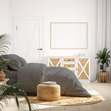 Balmain 1000 Thread Count Hotel Grade Bamboo Cotton Quilt Cover Pillowcases Set - King - Pewter