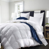 Royal Comfort 50% Goose Feather 50% Down 500GSM Quilt Duvet Deluxe Soft Touch - Single - White