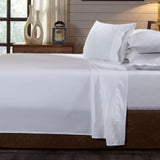 Royal Comfort 250TC Organic 100% Cotton Sheet Set 4 Piece Luxury Hotel Style - King - White
