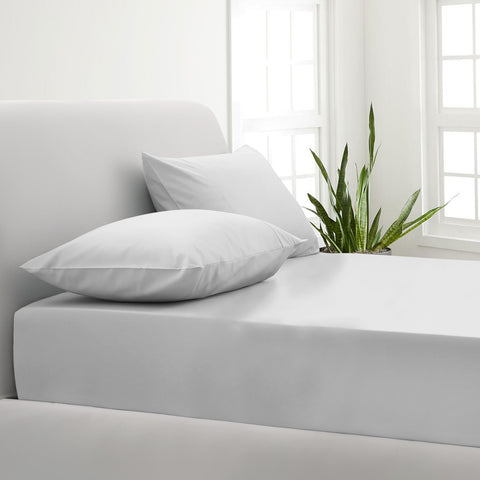 Park Avenue 1000TC Cotton Blend Sheet & Pillowcases Set Hotel Quality Bedding - Single - White