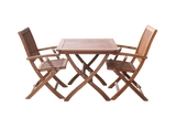 Maculata folding table and 2 armchairs