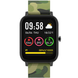 New 1.7" IPS Smart Fitness Watch with Wireless Earbuds Combo 2 Bands Black Army