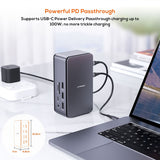mbeat 14-in-1 USB4 Docking Station with 8K Video, 40Gbps Data - Space Grey