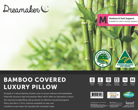 Dreamaker Bamboo Knitted Covered Pillow
