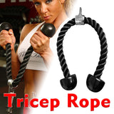 Tricep Rope Gym Press Down Pull Push Cord Multi Lat Bar Cable Attachment Fitness