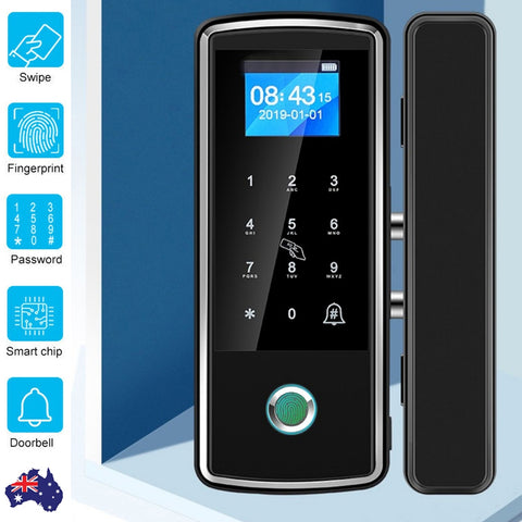 Smart Door Lock For Glass Door Fingerprint Lock Password APP Card for Frameless