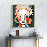 50cmx50cm Sophie II Gold Frame Canvas Wall Art