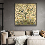 50cmx50cm Tree Of Life Black Frame Canvas Wall Art